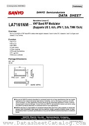 LA7161NM datasheet pdf SANYO