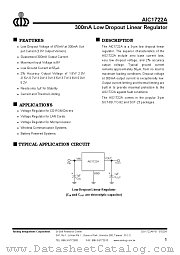 AIC1722A datasheet pdf Analog Integrations Corporation