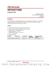 HD74HCT1G66 datasheet pdf Renesas