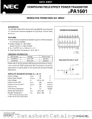 UPA1601CX datasheet pdf NEC