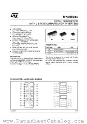 M74HC244 datasheet pdf ST Microelectronics