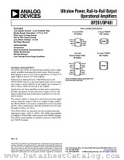 OP481GSZ datasheet pdf Analog Devices