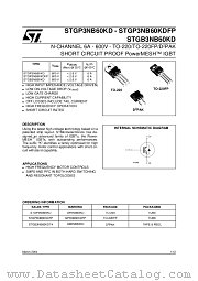 STGB3NB60KDT4 datasheet pdf ST Microelectronics