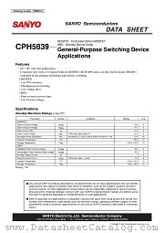 CPH5839 datasheet pdf SANYO