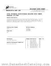 54F299LMQB datasheet pdf National Semiconductor