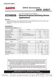 ECH8608 datasheet pdf SANYO