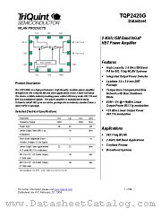 TQP2420G datasheet pdf TriQuint Semiconductor