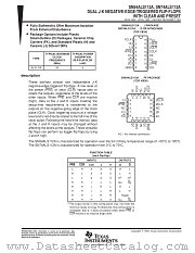 SNJ54ALS112AFK datasheet pdf Texas Instruments