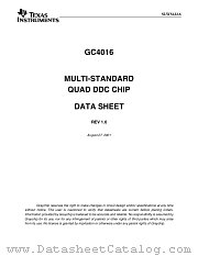 GC4016-PB datasheet pdf Texas Instruments
