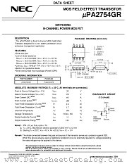 UPA2754GR-E2 datasheet pdf NEC