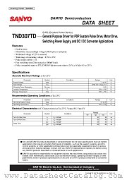 TND307TD datasheet pdf SANYO