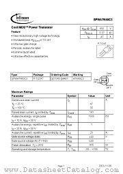 SPW47N60C3 datasheet pdf Infineon