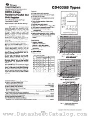 CD4035BNSR datasheet pdf Texas Instruments