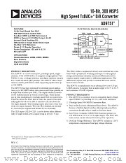 AD9751-EB datasheet pdf Analog Devices