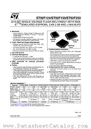 ST92F124V1QB datasheet pdf ST Microelectronics