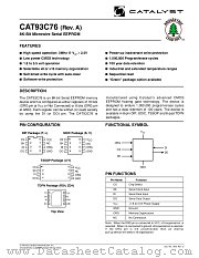 CAT93C76 (A) datasheet pdf Catalyst Semiconductor