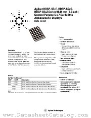 HDSP-S58E datasheet pdf Agilent (Hewlett-Packard)