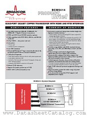 BCM5414 datasheet pdf Broadcom