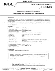 UPD6604GS-XXX-GJG-T1 datasheet pdf NEC