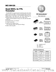 MC10H125P datasheet pdf ON Semiconductor