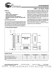 CY7C1024AV33-10AC datasheet pdf Cypress