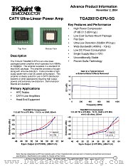 TGA2801D-EPU-SG datasheet pdf TriQuint Semiconductor