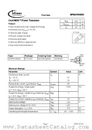 SPW47N60S5 datasheet pdf Infineon