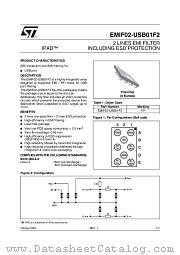 EMIF02-USB01F2 datasheet pdf ST Microelectronics