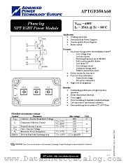 APTGF350A60 datasheet pdf Advanced Power Technology