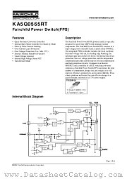 KA5Q0565RT datasheet pdf Fairchild Semiconductor