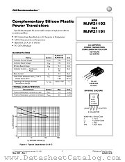 MJW21191 datasheet pdf ON Semiconductor