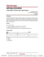 HD74ALVCH16244 datasheet pdf Renesas
