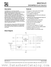 MK2745-21 datasheet pdf Texas Instruments