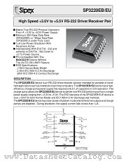SP3220EBEY/TR datasheet pdf Sipex Corporation