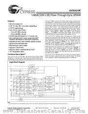 CY7C1217F-100AC datasheet pdf Cypress