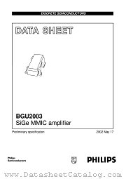 BGU2003 datasheet pdf Philips