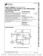 LM4878IBPX datasheet pdf National Semiconductor
