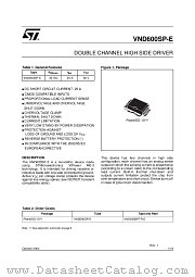 VND600SP-E datasheet pdf ST Microelectronics