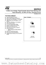 M25PE40-VMP6TG datasheet pdf ST Microelectronics