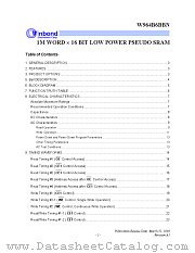 W964B6BBN datasheet pdf Winbond Electronics