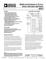 AD9510 datasheet pdf Analog Devices
