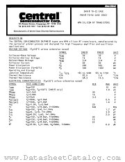 PN918 datasheet pdf Central Semiconductor