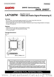 LA71207M datasheet pdf SANYO