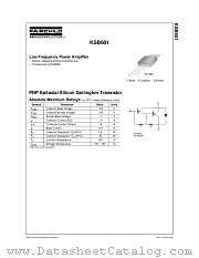 KSB601OTU datasheet pdf Fairchild Semiconductor
