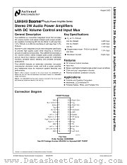 LM4849MHX datasheet pdf National Semiconductor