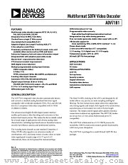 ADV7181 datasheet pdf Analog Devices