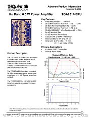 TGA2514-EPU datasheet pdf TriQuint Semiconductor