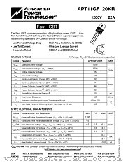 APT11GF120KR datasheet pdf Advanced Power Technology