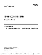 IE-784038-NS-EM1 datasheet pdf NEC