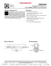 ICS843023 datasheet pdf Texas Instruments